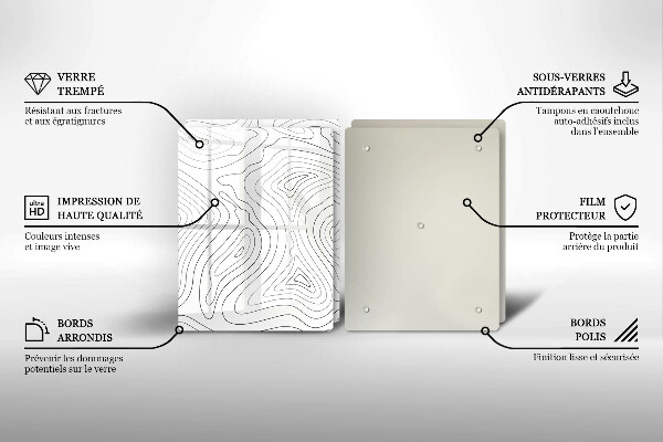 Placă sticla protectie aragaz Forme abstracte