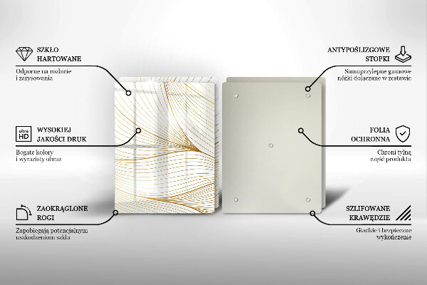 Placă sticla protectie aragaz Model de linii moderne