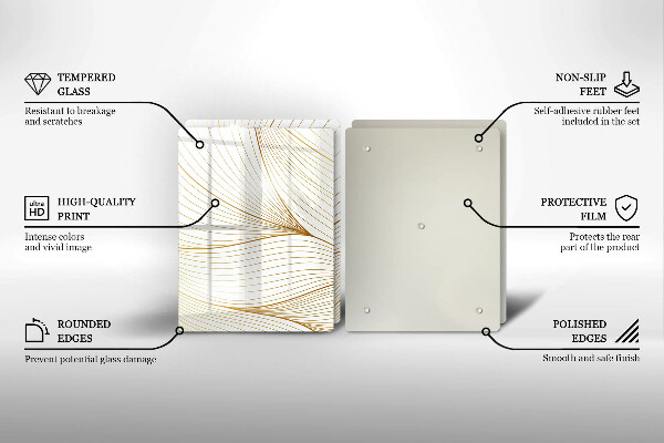 Placă sticla protectie aragaz Model de linii moderne