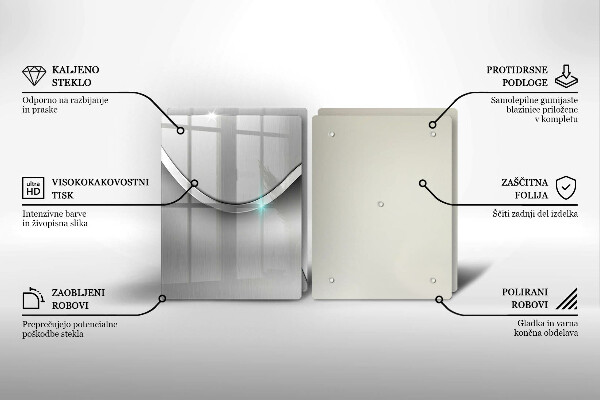 Placă sticla protectie aragaz Abstracția metalului