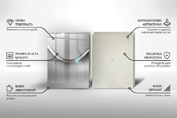 Placă sticla protectie aragaz Abstracția metalului