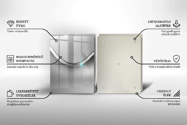 Placă sticla protectie aragaz Abstracția metalului