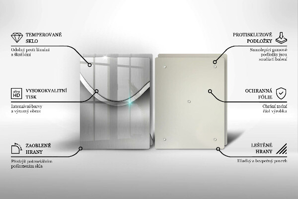 Placă sticla protectie aragaz Abstracția metalului