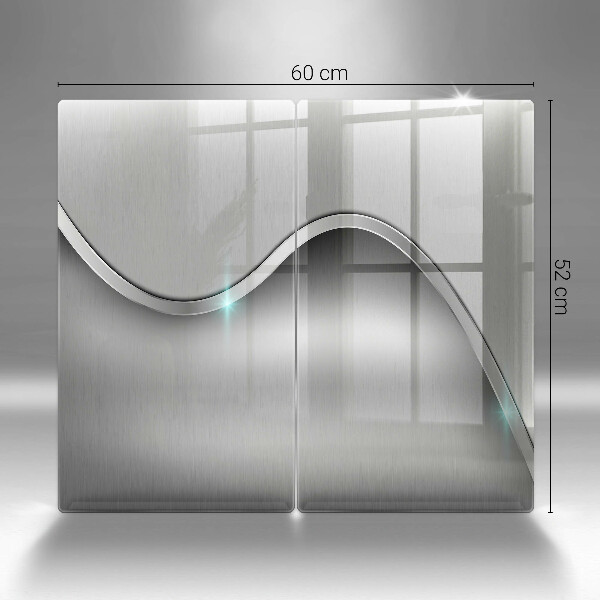 Placă sticla protectie aragaz Abstracția metalului