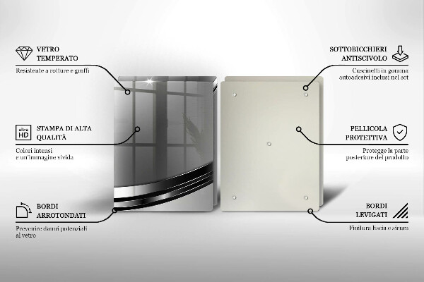 Placă sticla protectie aragaz Abstracția metalului