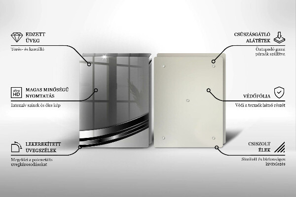 Placă sticla protectie aragaz Abstracția metalului