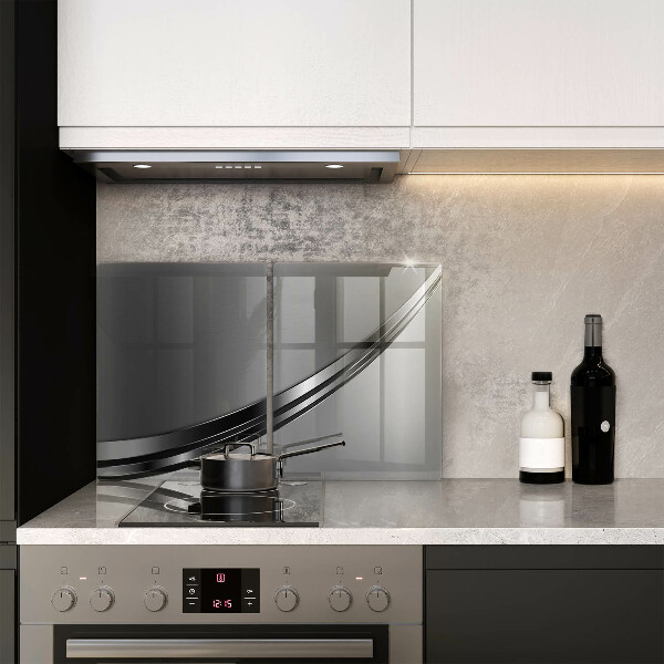 Placă sticla protectie aragaz Abstracția metalului