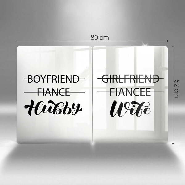 Placă din sticla protectie perete Inscripție propoziție model