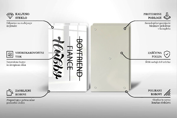 Placă din sticla protectie perete Inscripție propoziție model