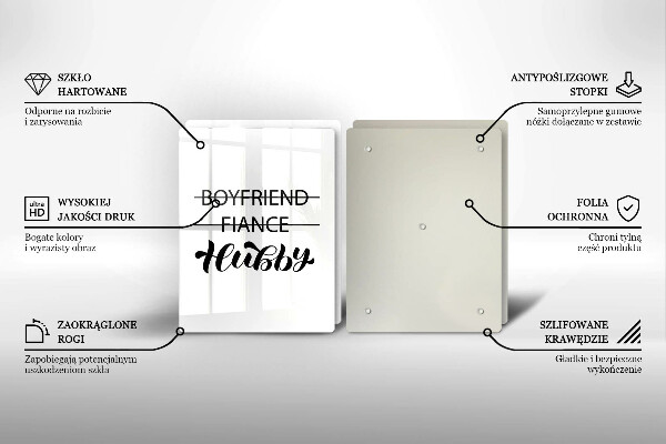 Placă din sticla protectie perete Inscripție propoziție model