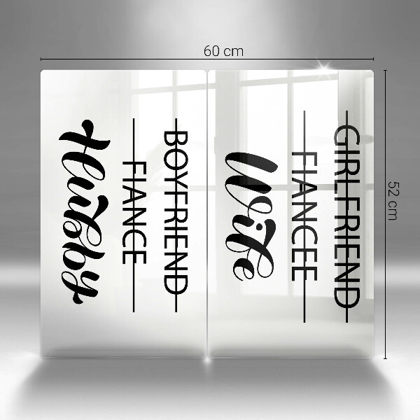 Placă din sticla protectie perete Inscripție propoziție model
