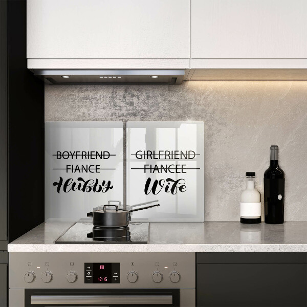 Placă din sticla protectie perete Inscripție propoziție model