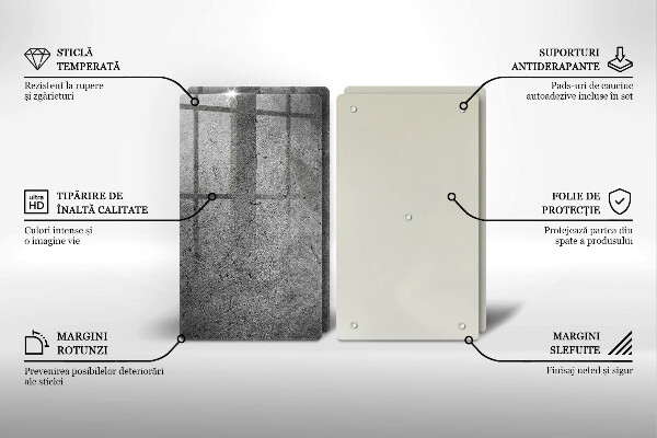 Placă sticla protectie aragaz Textura de piatră de beton