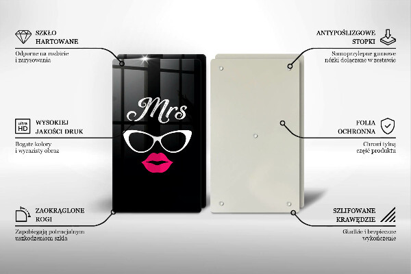 Placă din sticla protectie perete Mrs mr