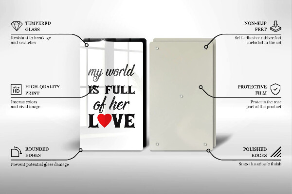 Placă din sticla protectie perete Inscripție propoziție