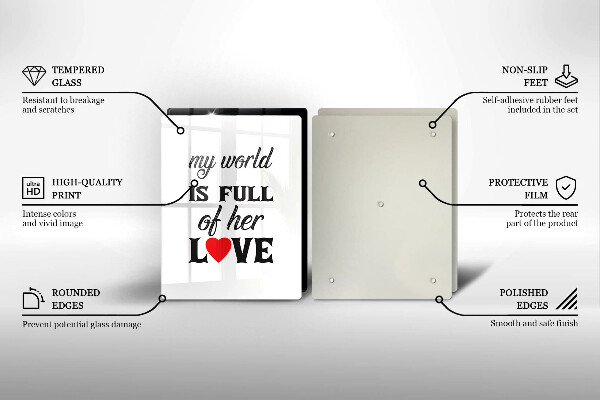 Placă din sticla protectie perete Inscripție propoziție