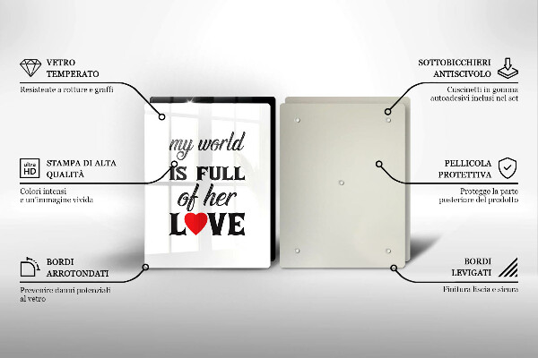 Placă din sticla protectie perete Inscripție propoziție