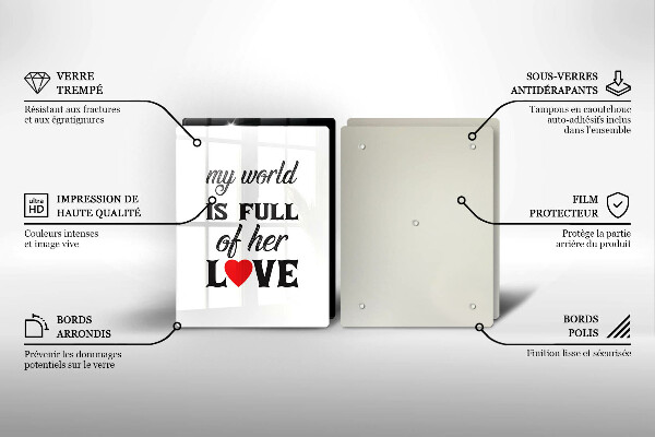 Placă din sticla protectie perete Inscripție propoziție