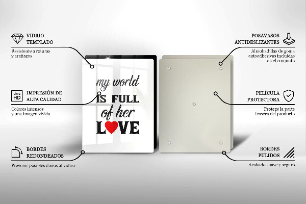 Placă din sticla protectie perete Inscripție propoziție