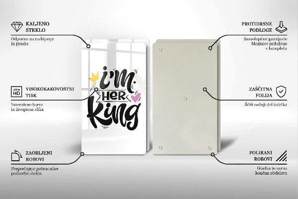 Placă din sticla protectie perete Inscripție propoziție