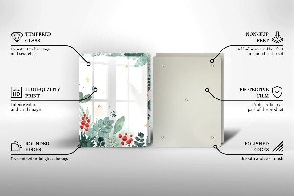 Placă sticla protectie aragaz Acuarelă frunze