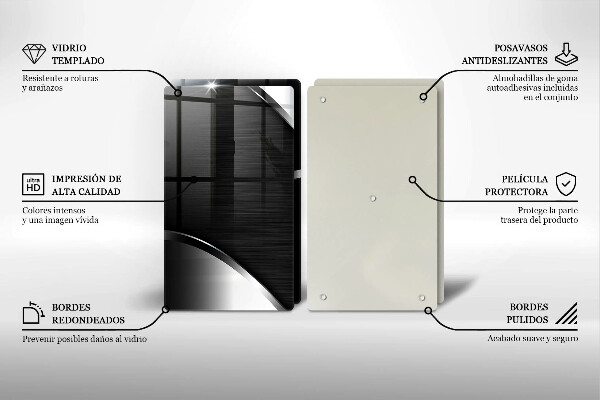 Placă sticla protectie aragaz Abstracția metalului