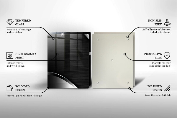 Placă sticla protectie aragaz Abstracția metalului