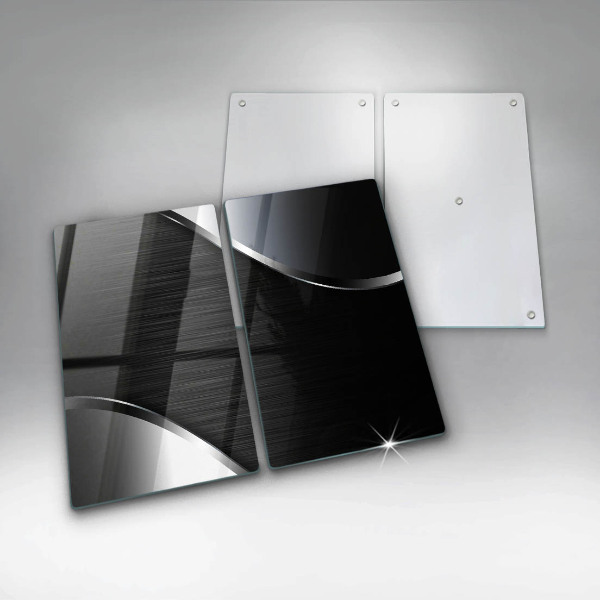 Placă sticla protectie aragaz Abstracția metalului