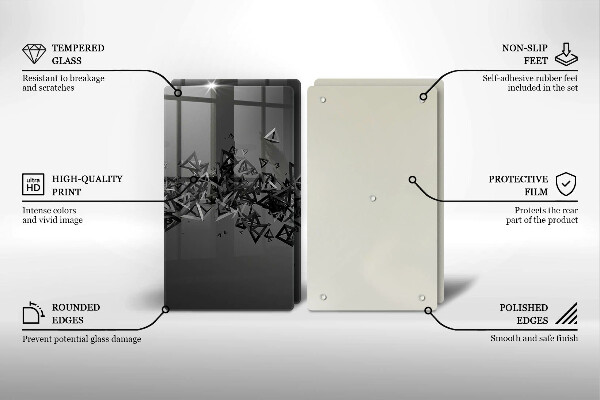 Placă sticla protectie aragaz Forme 3d abstracte