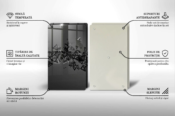 Placă sticla protectie aragaz Forme 3d abstracte