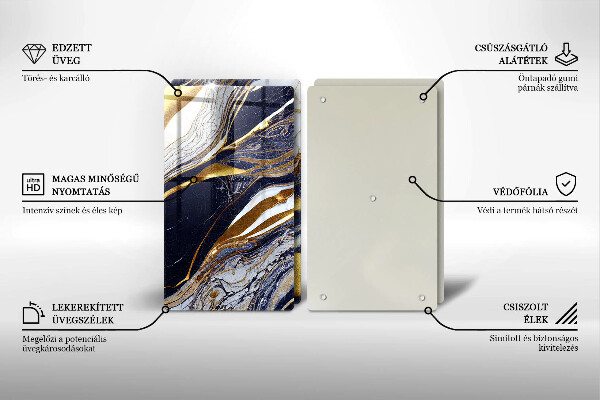 Placă sticla protectie aragaz Abstracție colorată