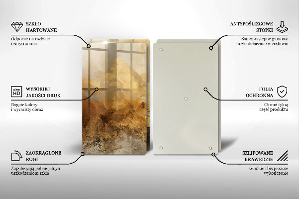 Placă sticla protectie aragaz Textura bogata