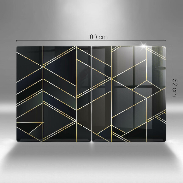 Placă sticla protectie aragaz Triunghiuri abstracte