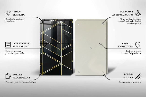 Placă sticla protectie aragaz Triunghiuri abstracte