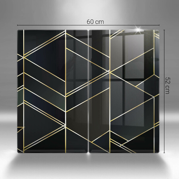 Placă sticla protectie aragaz Triunghiuri abstracte