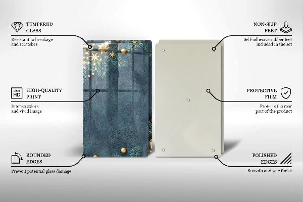 Placă sticla protectie aragaz Decorațiuni de crăciun