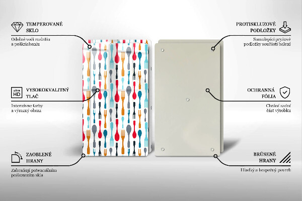 Placă sticla protectie aragaz Ilustrație cu lingură