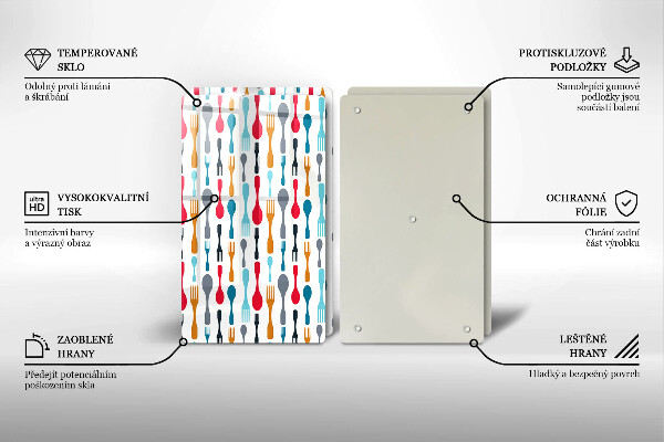Placă sticla protectie aragaz Ilustrație cu lingură