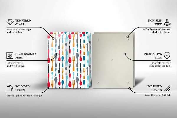 Placă sticla protectie aragaz Ilustrație cu lingură