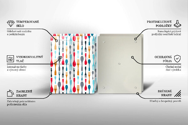 Placă sticla protectie aragaz Ilustrație cu lingură