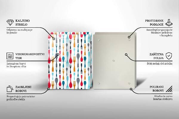 Placă sticla protectie aragaz Ilustrație cu lingură