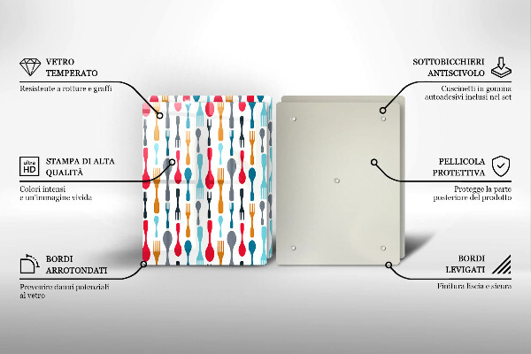 Placă sticla protectie aragaz Ilustrație cu lingură