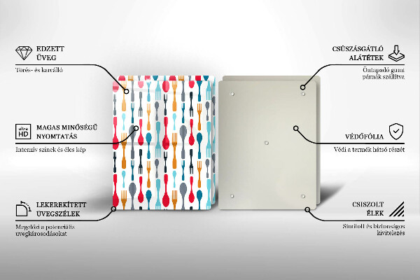 Placă sticla protectie aragaz Ilustrație cu lingură