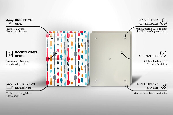 Placă sticla protectie aragaz Ilustrație cu lingură