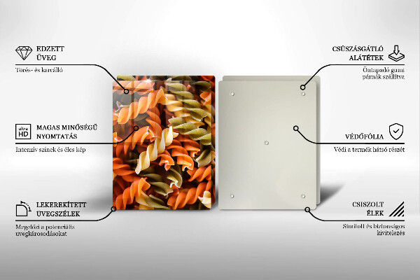 Placă sticla protectie aragaz Paste fusilli