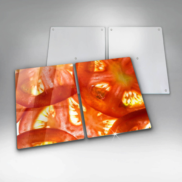 Placă sticla protectie aragaz O felie de roșie roșie