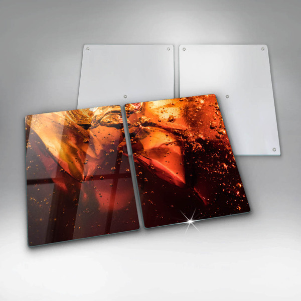 Placă sticla protectie aragaz Băutură de cola cu gheață