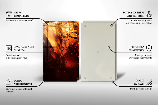 Placă sticla protectie aragaz Băutură de cola cu gheață