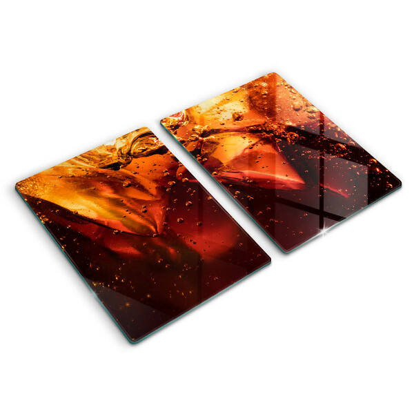 Placă sticla protectie aragaz Băutură de cola cu gheață