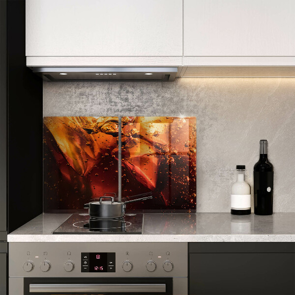 Placă sticla protectie aragaz Băutură de cola cu gheață